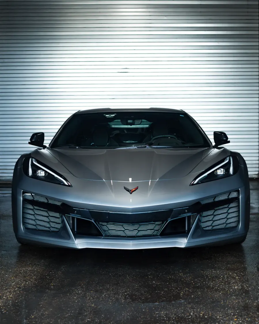 Paint protection film on Corvette C8 front end