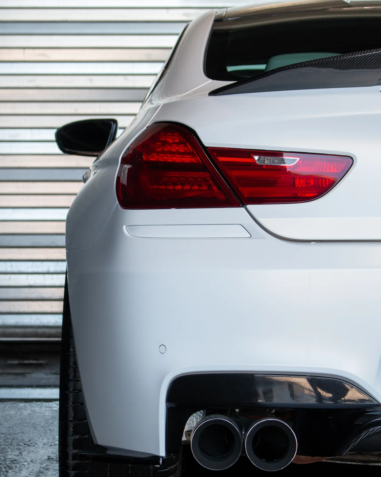 Satin White Wrap on a BMW M6 Competition, Driven Auto Styling, Philadelphia