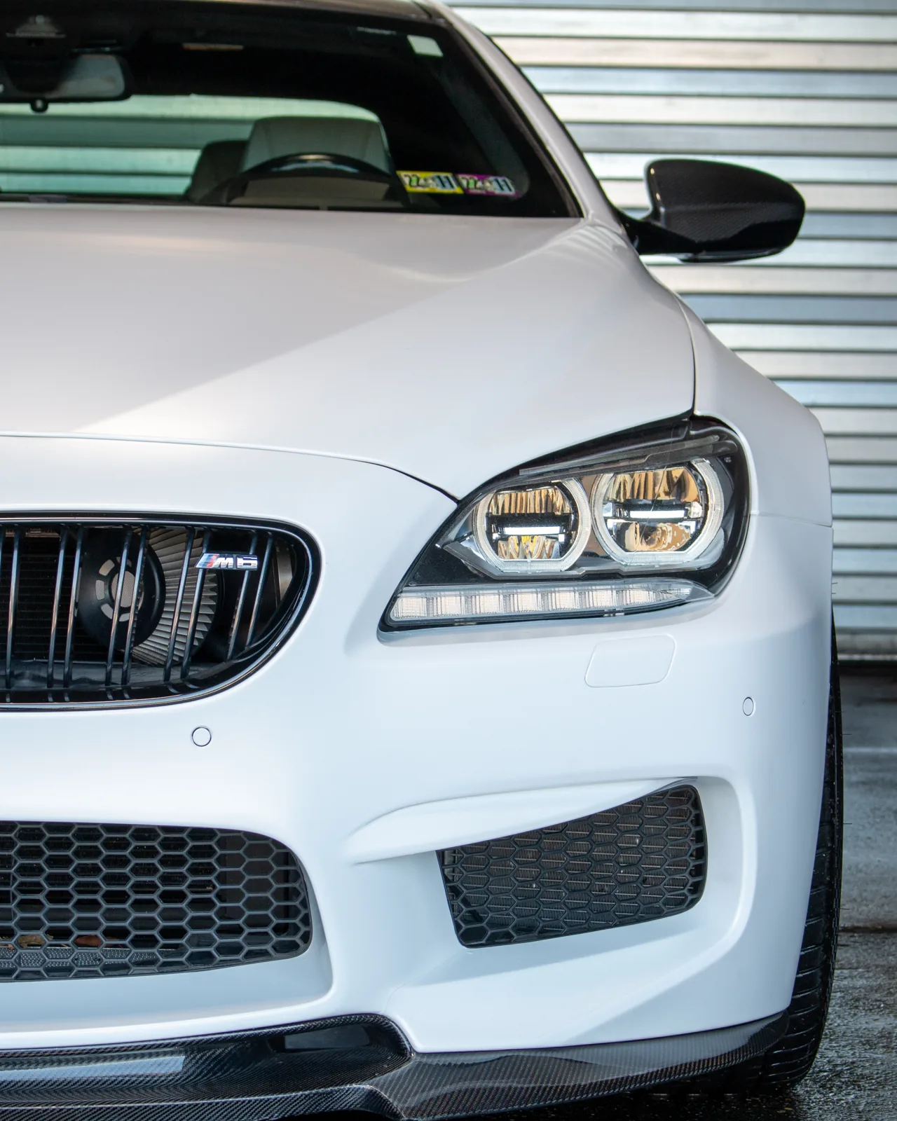 Satin White Wrap on a BMW M6 Competition, Driven Auto Styling, Philadelphia