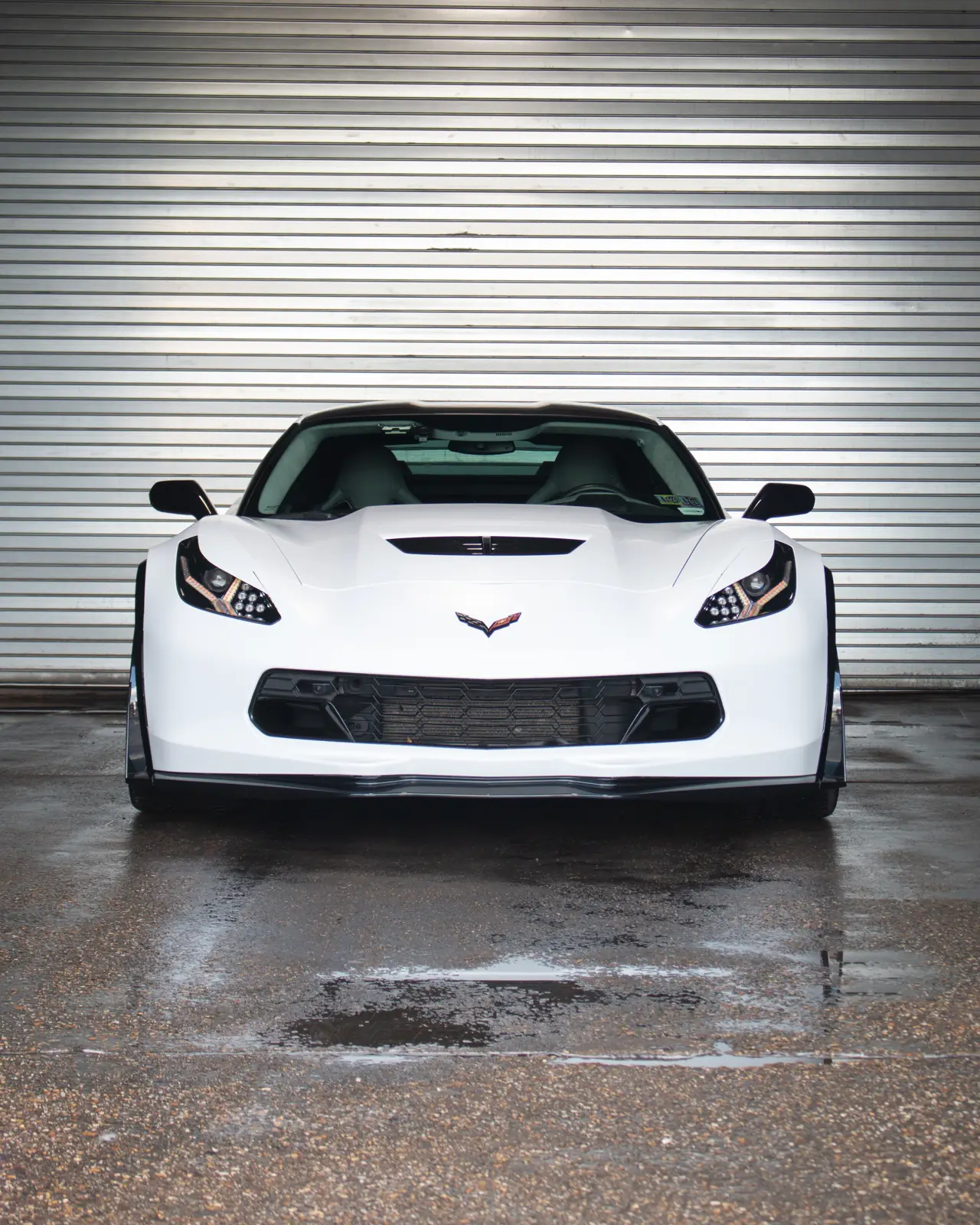 Satin White Wrap on a Chevrolet Corvette Z06 (C7), Driven Auto Styling, Philadelphia