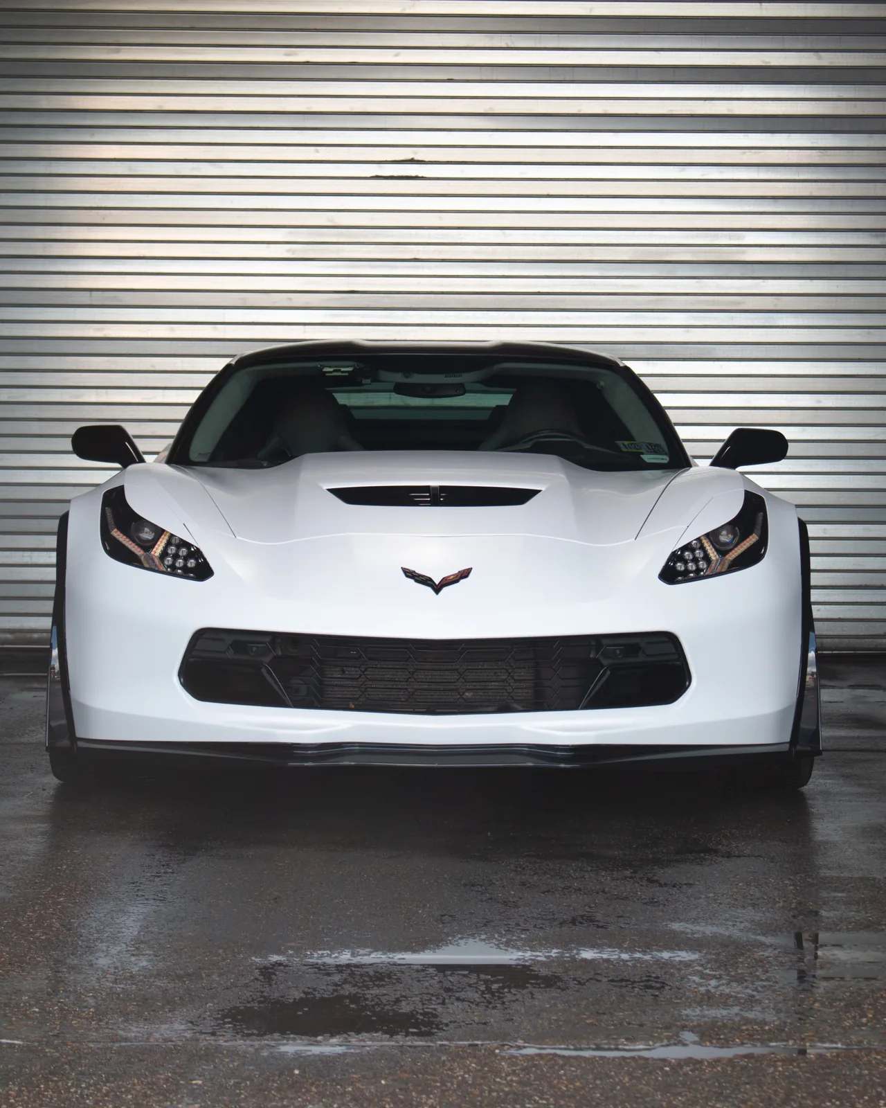 Satin White Wrap on a Chevrolet Corvette Z06 (C7), Driven Auto Styling, Philadelphia