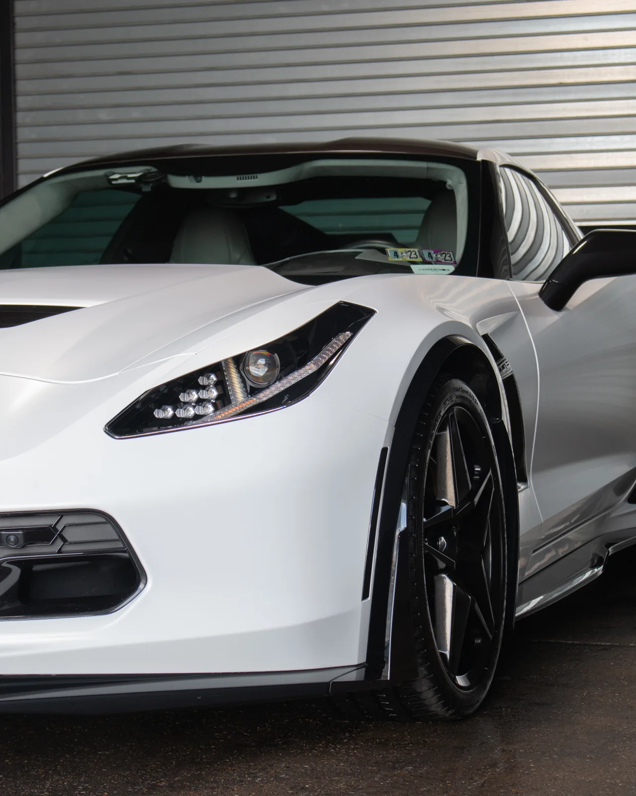 Satin White Wrap on a Chevrolet Corvette Z06 (C7), Driven Auto Styling, Philadelphia