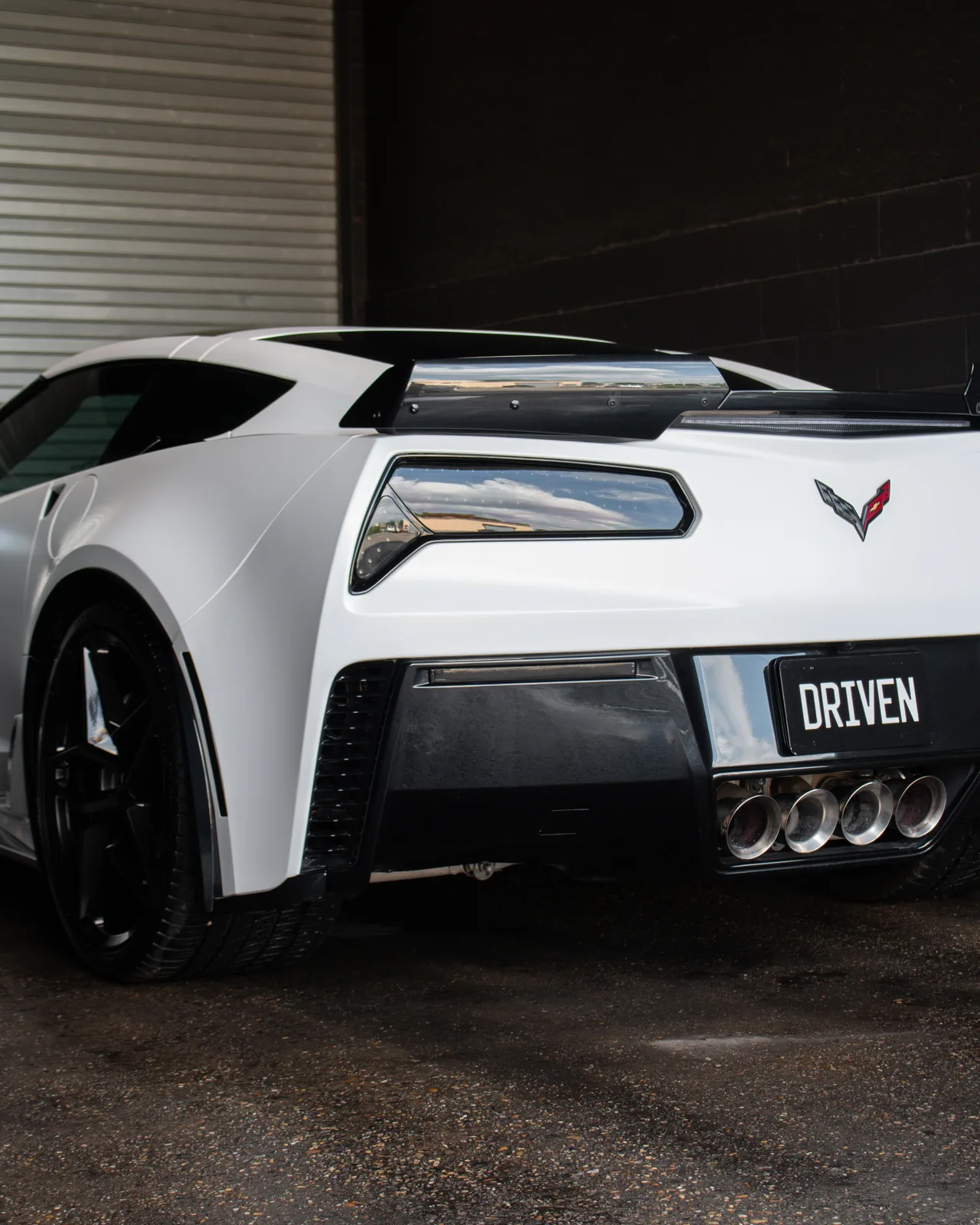 Satin White Wrap on a Chevrolet Corvette Z06 (C7), Driven Auto Styling, Philadelphia