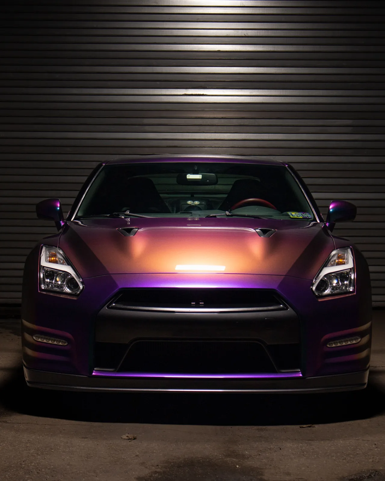 Color-Shift Vinyl Wrap on a Nissan GT-R, Driven Auto Styling, Philadelphia