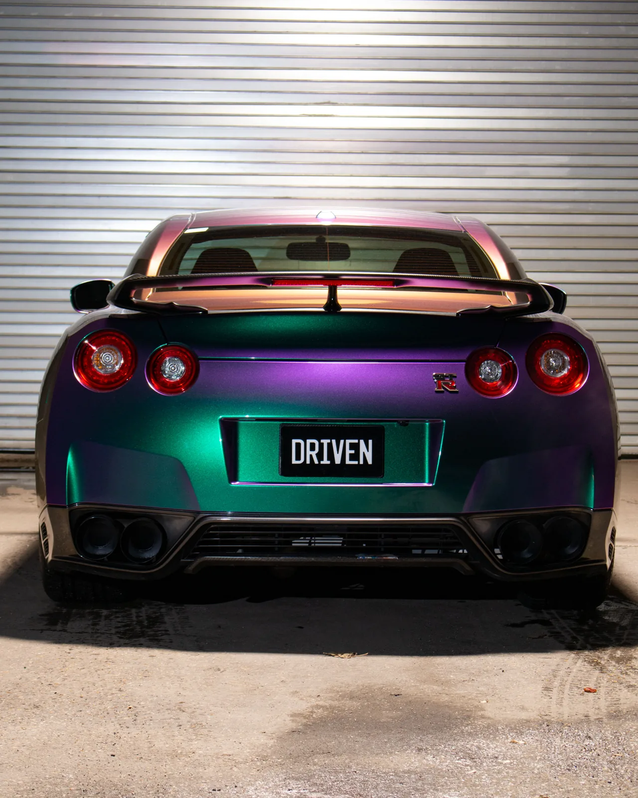 Color-Shift Vinyl Wrap on a Nissan GT-R, Driven Auto Styling, Philadelphia