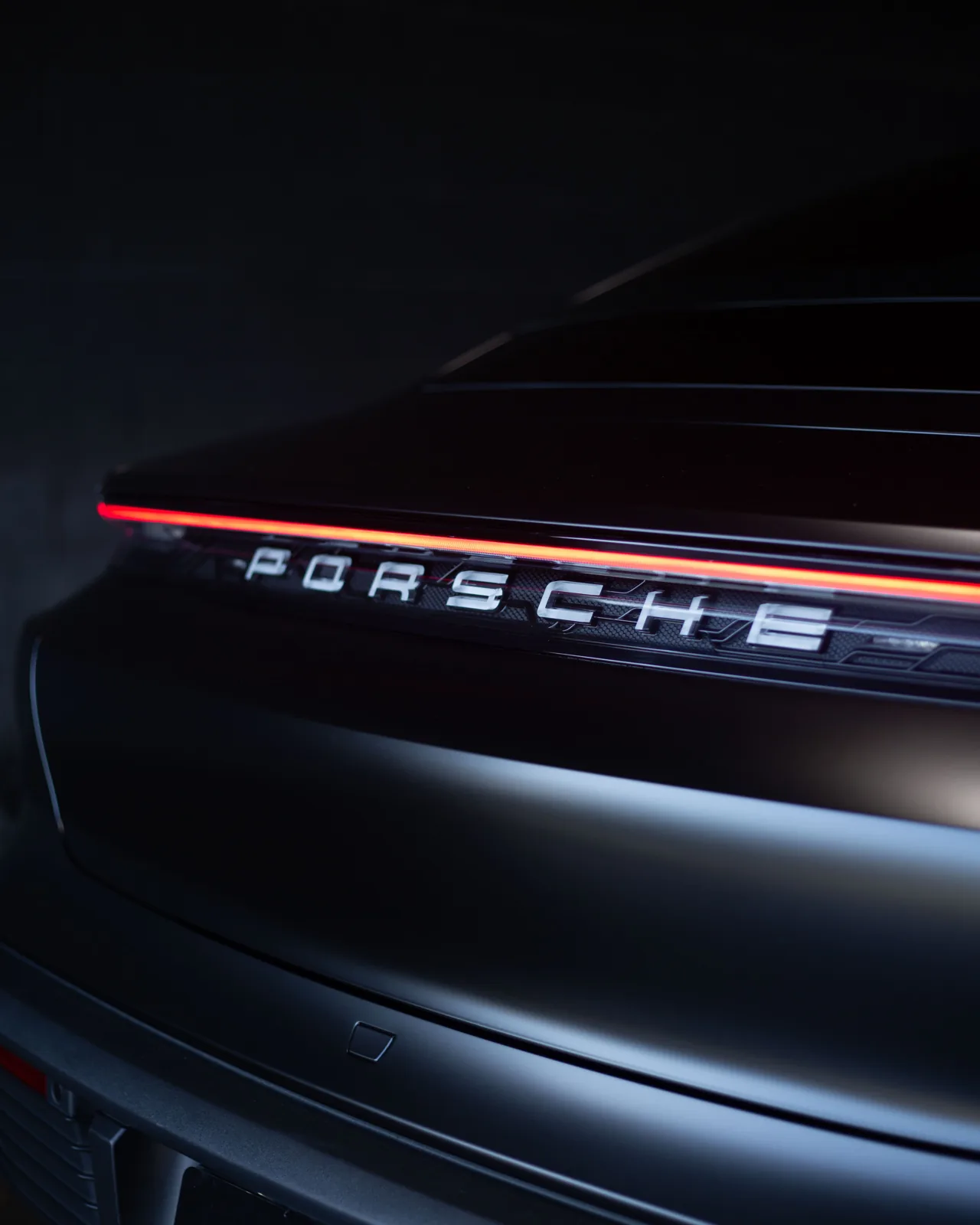 Satin Black Wrap on a Porsche Taycan, Driven Auto Styling, Philadelphia